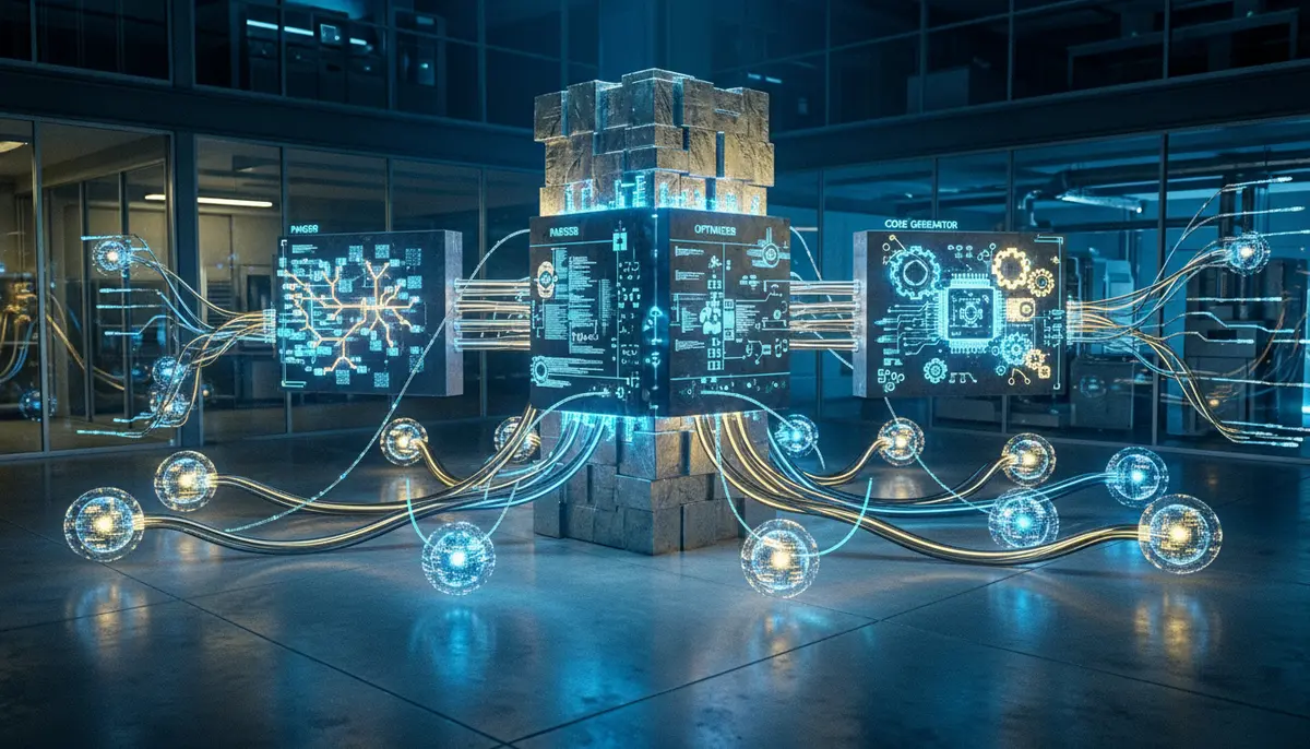 Illustration related to The $20,000 Compiler: How 16 Claude Agents Built Critical Infrastructure From Scratch